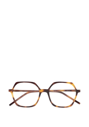Kaleos Meyer geometric-frame glasses - Brown