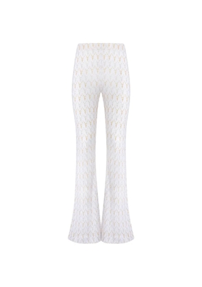 Missoni zigzag-patterned flared trousers - White