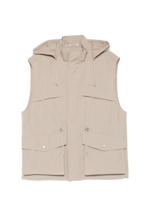 Auralee hooded pocket gilet - Neutrals