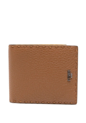 FENDI Selleria stitching wallet - Brown