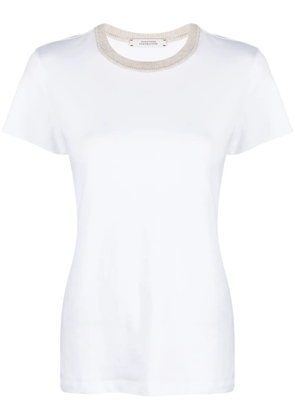 Dorothee Schumacher metallic-threading cotton-blend T-shirt - White