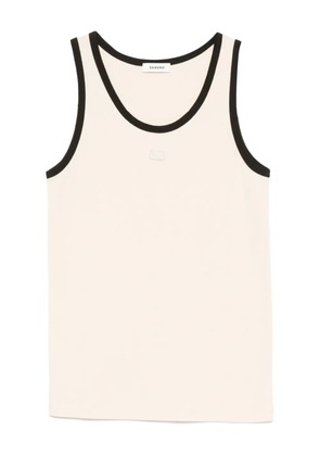 SANDRO logo-embroidered tank top - Neutrals
