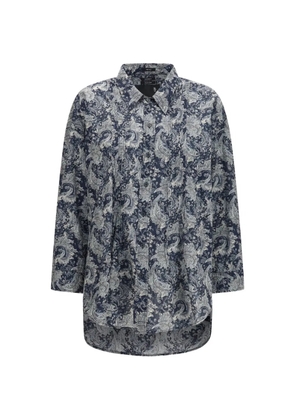R13 pintuck paisley-print shirt - Blue