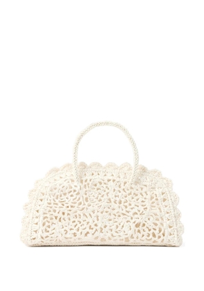 Jacquemus Turismo crochet tote bag - White
