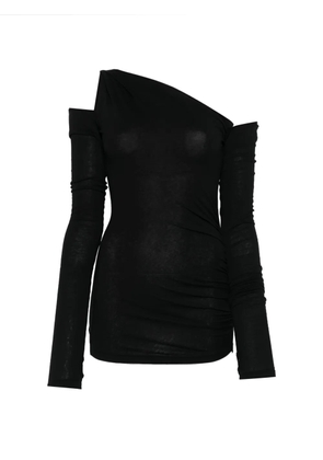 Isabel Benenato cold-shoulder long-sleeve top - Black