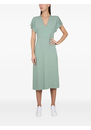 BOSS V-neck midi dress - Green