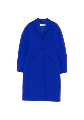 Jil Sander flap-pocket button-up coat - Blue