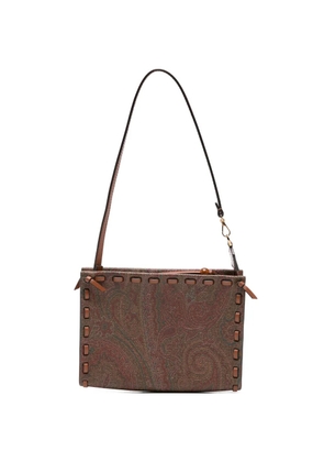 Etro Pre-Owned paisley-print leather shoulder bag - Brown