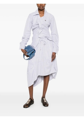 Vivienne Westwood drawstring striped midi skirt - White