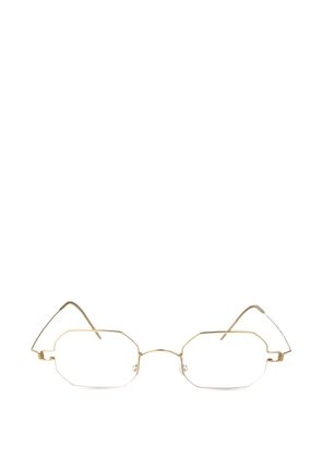 Lindberg geometric-frame titanium glasses - Gold