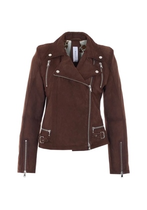 BULLY suede biker jacket - Brown
