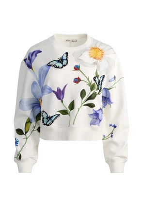 alice + olivia Russell butterfly sweatshirt - White
