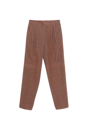 Missoni Pre-Owned 1980s pleated cotton trousers - Brown
