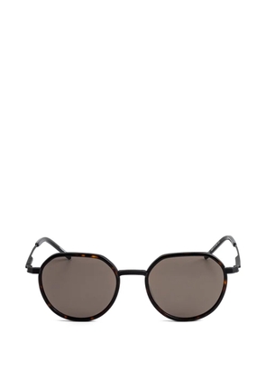 Kaleos geometric oval-frame sunglasses - Brown