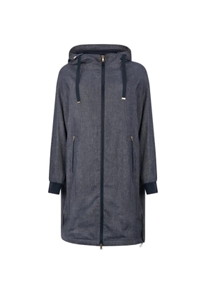 Herno hooded zip-fastening coat - Blue