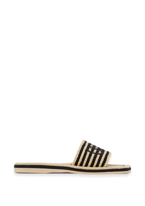 Chloé logo-detail flat sandals - Black