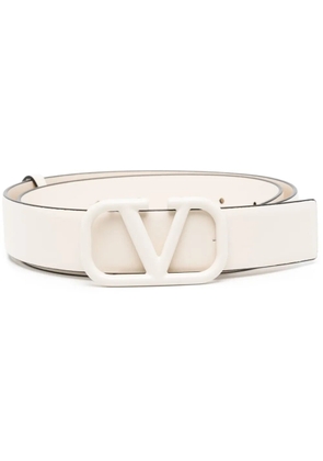 Valentino Garavani VLogo leather belt - Neutrals