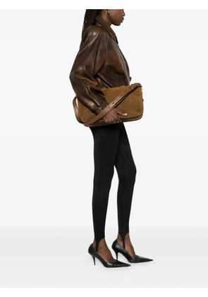 Gucci logo-pattern shoulder bag - Brown