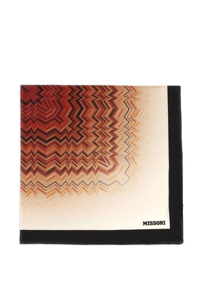 Missoni geometric patterned scarf - Brown