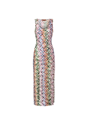 Missoni zigzag-patterned maxi dress - Pink
