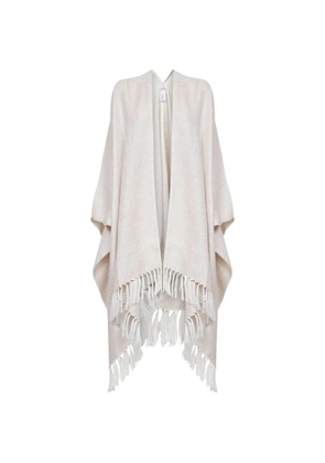Brunello Cucinelli fringed poncho - Neutrals