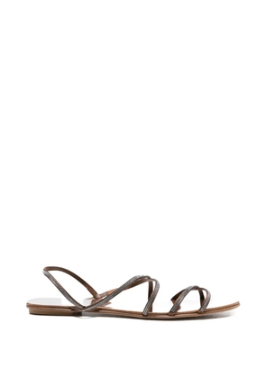 Pedro Garcia Esme crystal-embellished-strap sandals - Brown