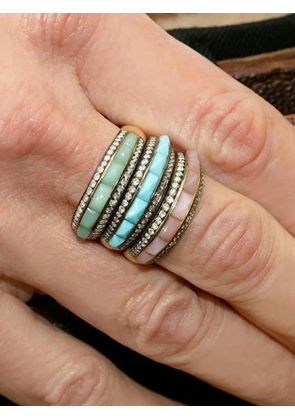 Jenna Blake 18kt yellow gold Pyramid Turquoise ring