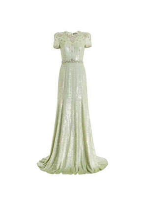 Jenny Packham Lombard embellished dress - Green