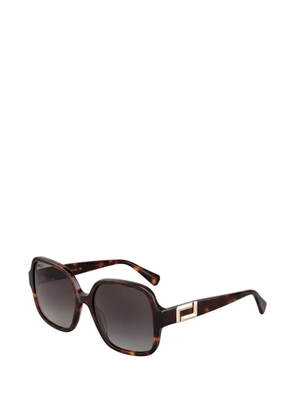Lancel Cassandre geometric sunglasses - Brown