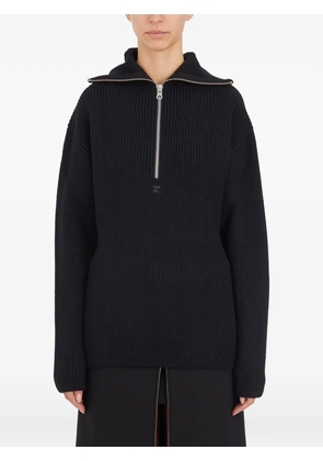 Courrèges wool sweater - Black