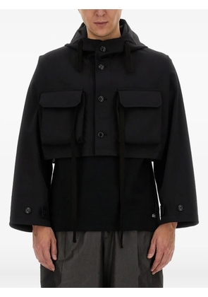 AIE cropped hooded jacket - Black