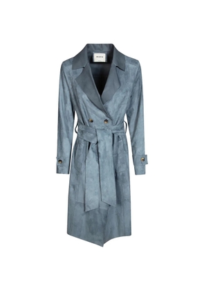 Mono suede trench coat - Blue