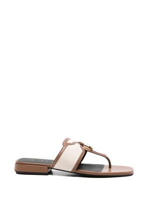 Furla square-toe sandals - Brown
