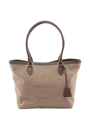 Prada Pre-Owned 2010s logo-print shoulder bag - Neutrals