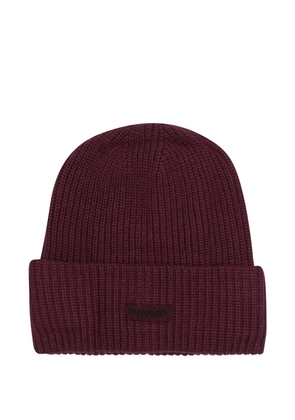 PINKO ribbed beanie - Red