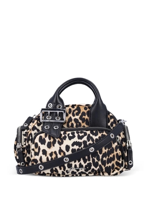 GANNI leopard-print mini bag - Neutrals