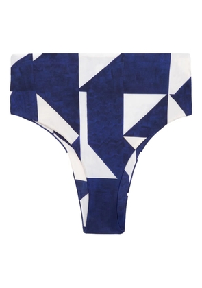Lenny Niemeyer geometric-print high-waist bikini bottoms - White