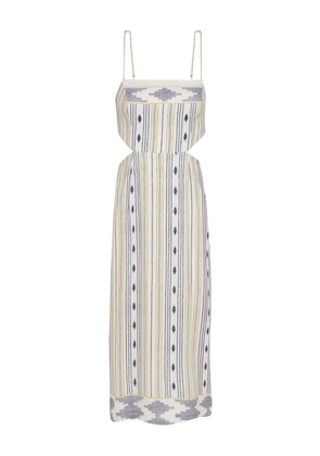 Lenny Niemeyer cut-out striped midi dress - White