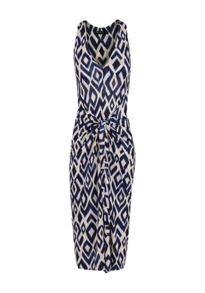Lenny Niemeyer all-over print tie-front midi dress - Blue
