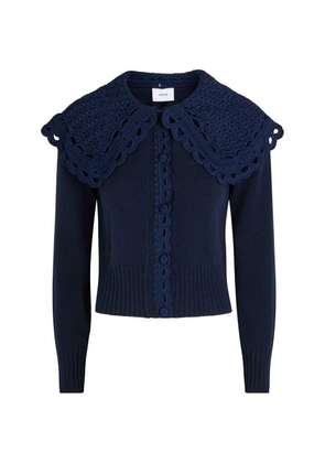 ERDEM crocheted collar cardigan - Blue
