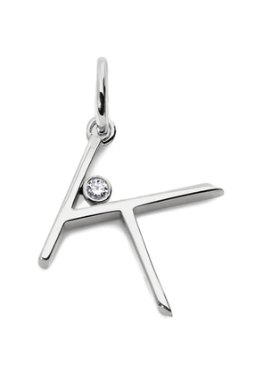 Monica Vinader Solitaire diamond initial pendant - Silver