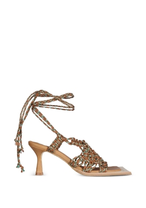 Miista braided wraparound sandals - Brown