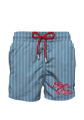 MC2 Saint Barth striped tie string swim shorts - Blue