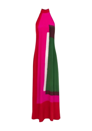 Lenny Niemeyer Cosmopolitan high-neck panelled maxi dress - Red