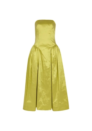 Simone Rocha strapless pleated midi dress - Green
