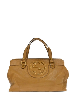 Gucci Pre-Owned 1990s interlocking leather handbag - Neutrals