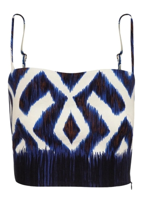 Lenny Niemeyer Ibiza print smocked top - Blue