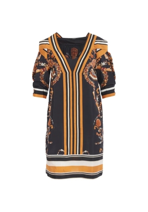 Gucci Pre-Owned balloon-sleeve V-neck midi dress - Black