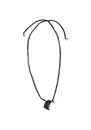 Maria Calderara stone-pendant necklace - Black