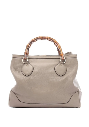 Gucci Pre-Owned 2000s bamboo-handle leather handbag - Grey